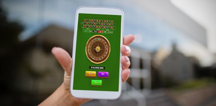 Meja American Roulette dengan berbagai zona taruhan